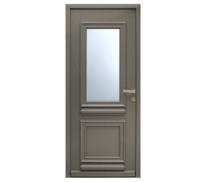 Porte d'entrée ouvrant monobloc bois modèle Saline vitrée | Menuiseries Bouvet