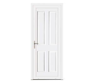 Porte d'entrée blanche traditionnelle | Menuiseries Bouvet