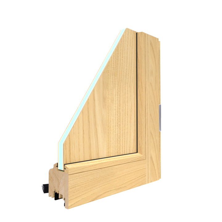 Angle porte bois Image de coupe porte bois | Menuiseries Bouvet